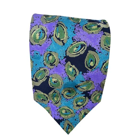 Vintage Riccardo Santostefano 100% Silk Tie Made in Italy preppycore old money - Picture 7 of 8